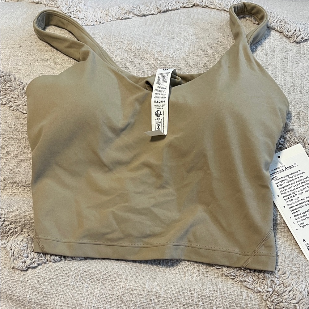 Lululemon Align Tank size 8 tan color